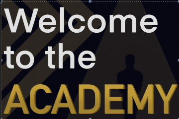 A cropped banner that reads "Welcome to the Academy"
