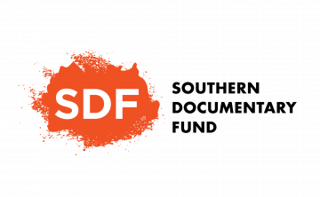 Orange and black logo for Southern Documentary Fund (SDF)