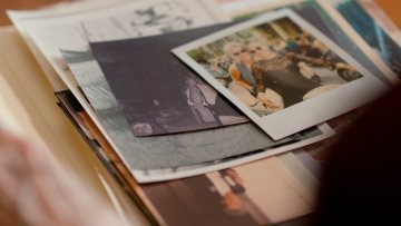 Polaroid images of Barbara Hammer and her partner, Florrie Burke.